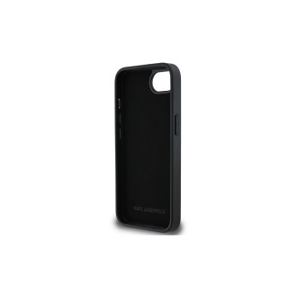 Karl Lagerfeld PU Saffiano Karl and Choupette Zadní Kryt pro iPhone 16e Černá