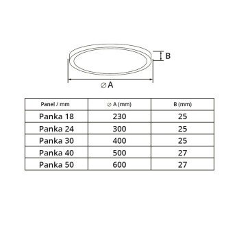 T-led - LED panel PANKA 30W CCT bílé kulaté stropní Varianta: LED panel PANKA 30W CCT bílé kulaté stropní