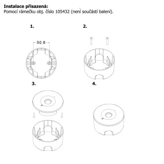 T-led LED podhledové nouzové svítidlo EMD2W-2H Varianta: LED podhledové nouzové svítidlo EMD2W-2H