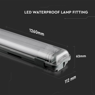 V-TAC Prachotěsné LED svítidlo VT-12023 2X18W IP65 120cm Barevná teplota (К): Studená bílá 6400K
