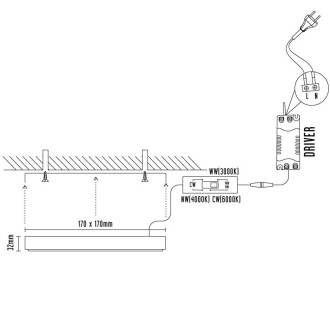 NEDES - LED přisazený panel 12W / PSSF / SMD / CCT / WH - LPL433