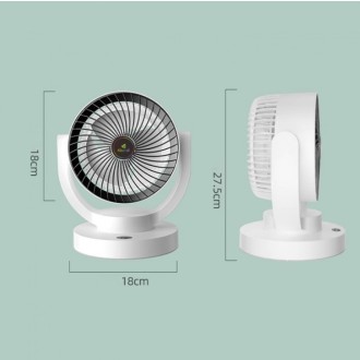 Přenosný ventilátor Kisonli F103, 2400mAh – bílá/černá