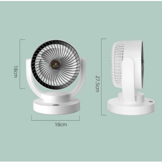 Přenosný ventilátor Kisonli F103, 2400mAh – bílá/zlatá