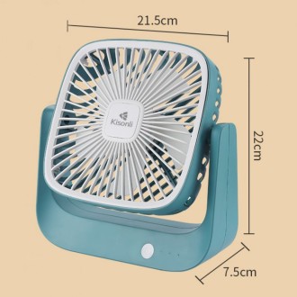 Přenosný ventilátor Kisonli F102, 1200mAh – zelená