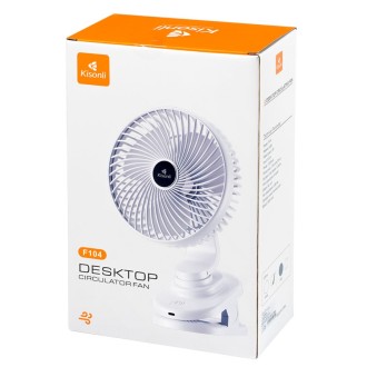 Přenosný ventilátor Kisonli F104, 1200mAh – bílá