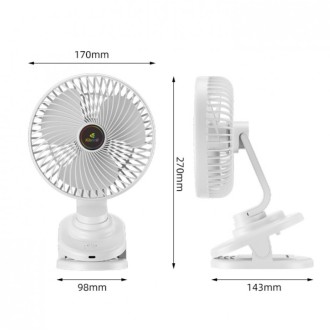 Přenosný ventilátor Kisonli F104, 1200mAh – šedá