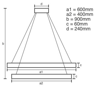 NEDES LED svítidlo + dálkový ovladač 135W - J4317/S