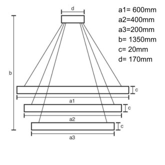NEDES LED svítidlo + dálkový ovladač 90W - J4301/B