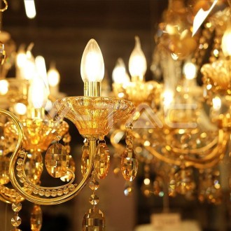 LED Žárovka 6W Filament E14 Čirá Svíčka 3000K
