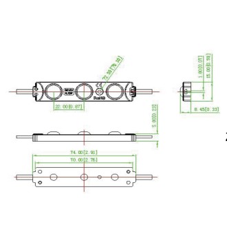 T-led LED modul 0,72W 743-160-12V Varianta: Studená bílá