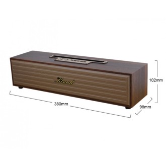 Reproduktor Kisonli G11A, Bluetooth, USB, SD, AUX, FM – hnědá