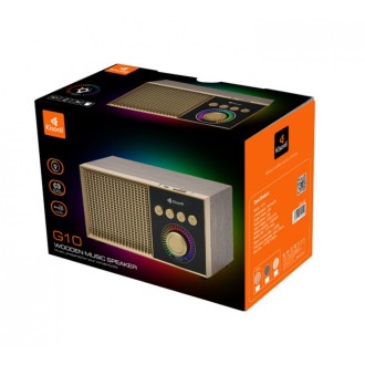 Reproduktor Kisonli G10, Bluetooth, USB, SD, RGB, AUX, FM – zlatá
