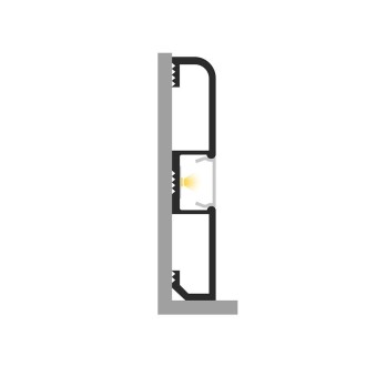 T-led LED profil soklový P15-1 bílý Varianta: Profil bez krytu 2m