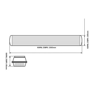 T-led Trubicové svítidlo pro LED KAPAL 258PS 150cm Varianta: Trubicové svítidlo pro LED KAPAL 258PS 150cm