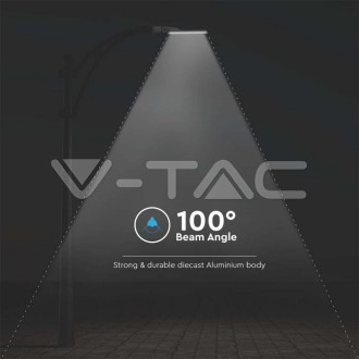 LED pouliční svítidlo SAMSUNG Chip 100W 6500K, 110 lm/W – V-TAC Barevná teplota (К): Denní bílá 4000K