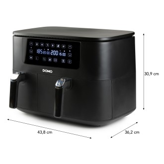 Dvojitá horkovzdušná fritéza 3+6 l - digitální - DOMO DO546FR