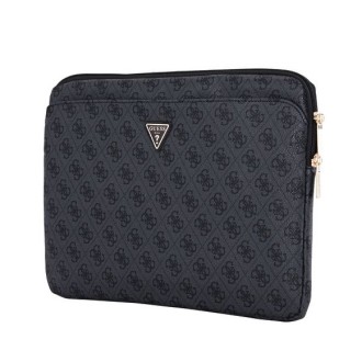 Guess PU 4G Triangle Logo Obal pro Notebook 14" - černá