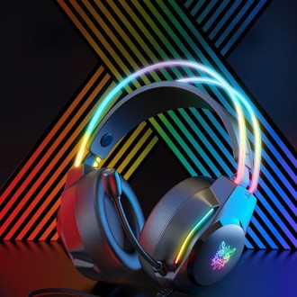 DeTech Onikuma X26 Sluchátka s mikrofonem, 3.5mm, USB - černá