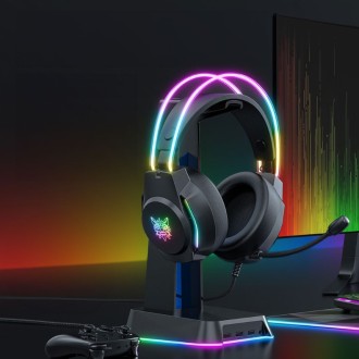 DeTech Onikuma X26 Sluchátka s mikrofonem, 3.5mm, USB - černá
