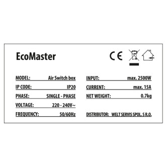 EcoMaster Externí krabice s pneuspínačem včetně flexokabelu