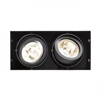 Rendl Zápustné svítidlo ELECTRA II bezrámečkové, černé, G53, 2×15W, 12V Barva: Černá