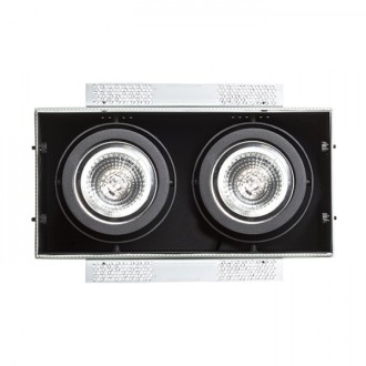 Rendl Zápustné svítidlo ELECTRA II bezrámečkové, černé, G53, 2×15W, 12V Barva: Černá