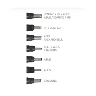 Port Connect univerzální adaptér pro notebooky, 19V, 2.31A, 45W - 7 různých konektorů