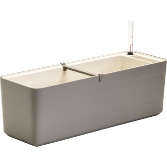 Truhlík samozavlažovací Berberis - taupe + slonová kost 80 cm