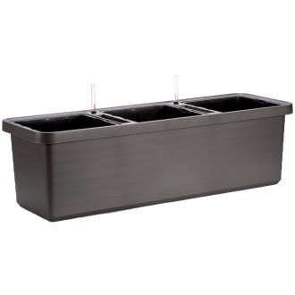 Truhlík samozavlažovací Berberis Trio - antracit 117 cm