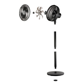 Stojanový ventilátor 2v1-  černý - DOMO DO8157
