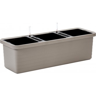 Truhlík samozavlažovací Berberis Trio - taupe 117 cm