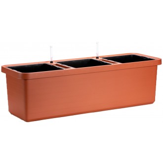 Truhlík samozavlažovací Berberis Trio - terakota 117 cm