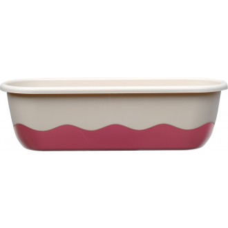 Truhlík samozavlažovací Mareta - slonová kost světlá + vínová 60 cm