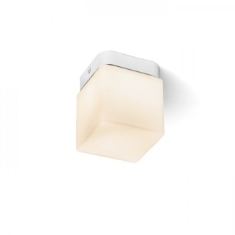 Rendl - ESICA SQ stropní chrom 230V LED 6W IP44 3000K Barva/Materiál: chrom