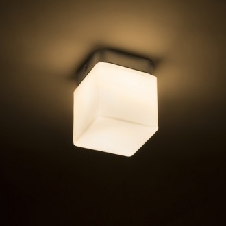 Rendl - ESICA SQ stropní chrom 230V LED 6W IP44 3000K Barva/Materiál: chrom
