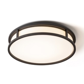 Rendl - GRANDE LED 35 stropní opálové sklo/černá 230V LED 24W IP44 3000K Barva/Materiál: chrom, opálové sklo