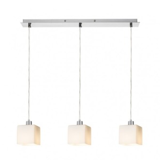 Rendl - DADOS III 60 závěsná opálové sklo/chrom 230V LED E27 3x11W Barva/Materiál: matný nikl, opálové sklo