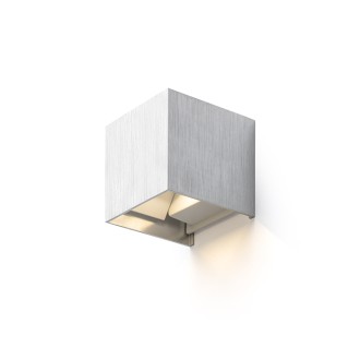 Rendl - TITO SQ nástěnná česaný hliník 230V LED 6W IP54 3000K Barva/Materiál: česaný hliník, Barevná teplota (К): 3000