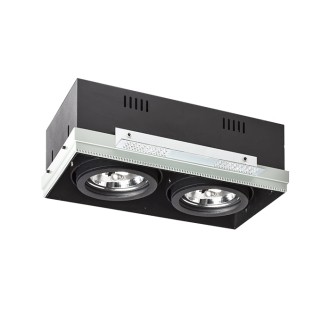 Rendl Zápustné svítidlo ELECTRA II bezrámečkové, černé, G53, 2×15W, 12V Barva: Černá