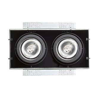 Rendl Zápustné svítidlo ELECTRA II bezrámečkové, černé, G53, 2×15W, 12V Barva: Černá