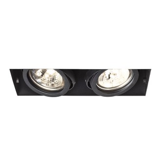Rendl Zápustné svítidlo ELECTRA II bezrámečkové, černé, G53, 2×15W, 12V Barva: Černá