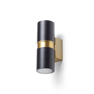 RENDL R14128 MANO venkovní světlo, up - down IP54 černá/česaná mosaz Barva / Materiál: česaná mosaz, černá