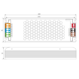 T-led LED zdroj 12V 500W zdroj INTELI-12-500 Varianta: LED zdroj 12V 500W zdroj INTELI-12-500