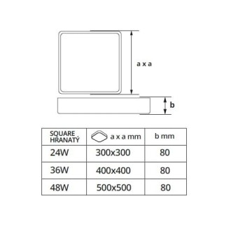 T-led LED svítidlo RENDO 24W CCT hranaté černé stropní Varianta: LED svítidlo RENDO 24W CCT hranaté černé stropní