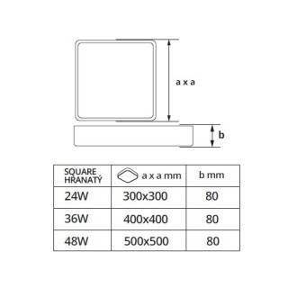T-led LED svítidlo RENDO 48W CCT hranaté bílé stropní Varianta: LED svítidlo RENDO 48W CCT hranaté bílé stropní