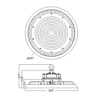 T-led LED průmyslové svítidlo DALI DA5-UFO200W Varianta: Studená bílá