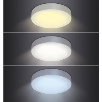 Solight LED mini panel CCT, přisazený, 18W, 1530lm, 3000K, 4000K, 6000K, kulatý
