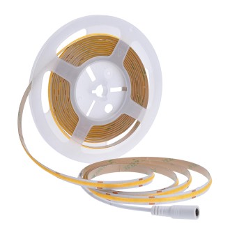 Solight LED COB pásek, sada s adaptérem, vypínač, 5m, 8W/m, 800lm/m, teplá bílá
