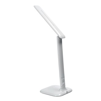 Solight LED stmívatelná stolní lampička s displejem, 7W, volba teploty světla, bílý lesk