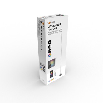 Solight LED smart stojací lampa Rainbow, wifi, RGB, CCT, 140cm
